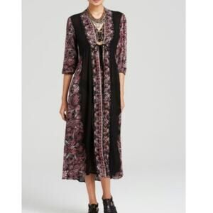 Free People XS Paisley Boho Midi Dress